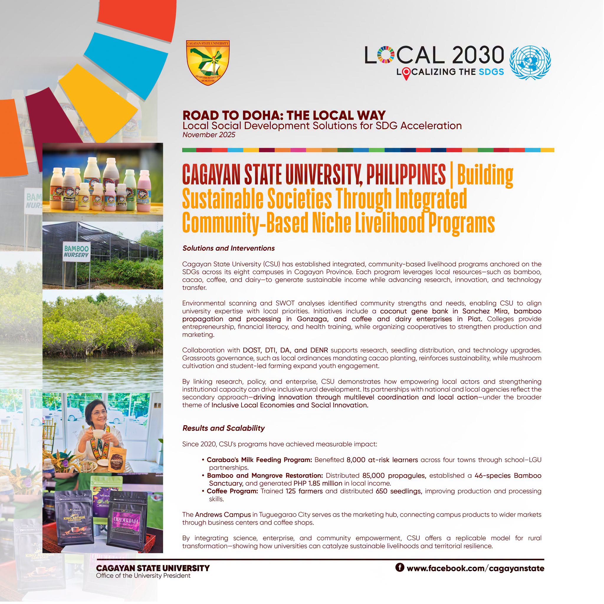  UN LOCAL2030 COALITION FEATURES CSU INNOVATIONS AS GLOBAL MODELS FOR SUSTAINABLE DEVELOPMENT photo 4